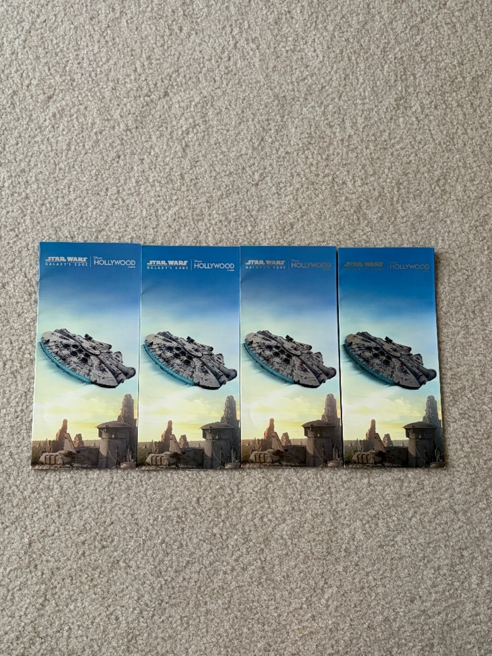 4 Star Wars Disney Hollywood Studios Galaxy’s Edge Guide Foil Map 2019 Opening